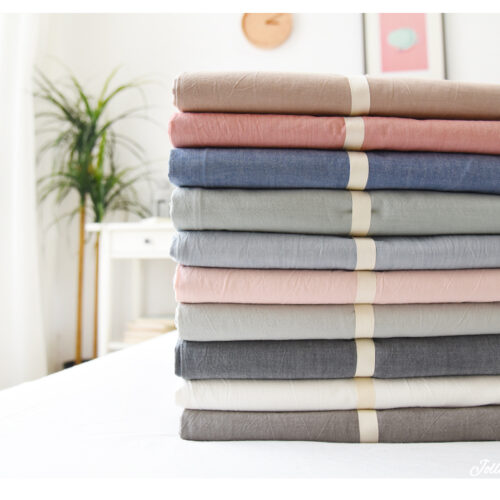 單品-素色水洗棉鬆緊帶床包/床單