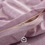 淡紫色床包組 – 柔軟透氣針織棉