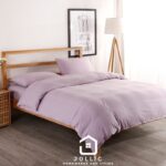 淡紫色床包組 – 柔軟透氣針織棉