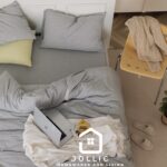 天竺棉床包組麻灰色 – 柔軟針織棉