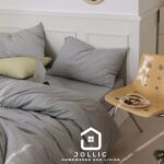 天竺棉床包組麻灰色 – 柔軟針織棉