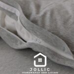 天竺棉床包組麻灰色 – 柔軟針織棉
