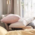 Jollic♡柔軟枕頭 枕頭芯 枕芯 粉紅色 回彈記憶纖維枕 低枕頭 羽絨枕記憶枕泰國記憶枕乳膠枕 纖維枕頭 單賣枕頭