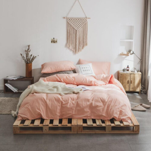 Jollic♡ 粉色素面床包淡粉色 女生床包兒童床包 兒童房床單被套 可單買床包素面床包單買床單台灣尺寸 雙人/單人加大