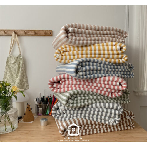 Jollic家居♡ 針織棉涼被 天竺棉涼被 薄被 空調毯 夏被 夏天被子 薄被套 涼被嬰兒防踢被 親膚涼被 純棉夏涼被