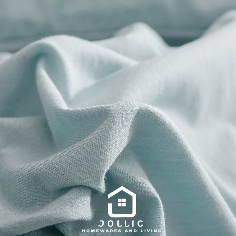 天竺棉 淺藍床包 - 高質感寢具推薦
