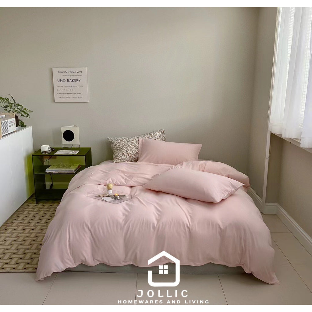 天竺棉床包被套組 嫩粉色主圖