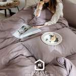 藕色天竺棉床包組 – 雙人尺寸