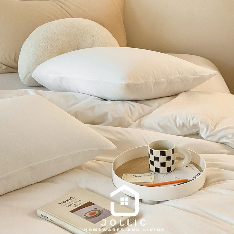 天竺棉床包 白色 雙人床純棉套裝