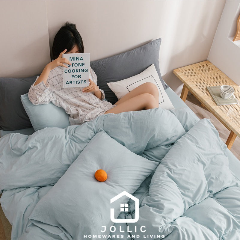 Jollic 天竺棉床包 - 淺藍色款式