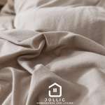 天竺棉床包組 杏色 無印良品同等級針織純棉