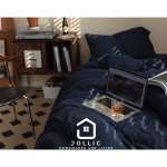 海軍藍天竺棉床包組 – 雙人尺寸