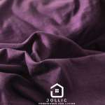 深紫色天竺棉床包組 – 被套細節