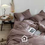 藕色天竺棉床包組 – 雙人尺寸