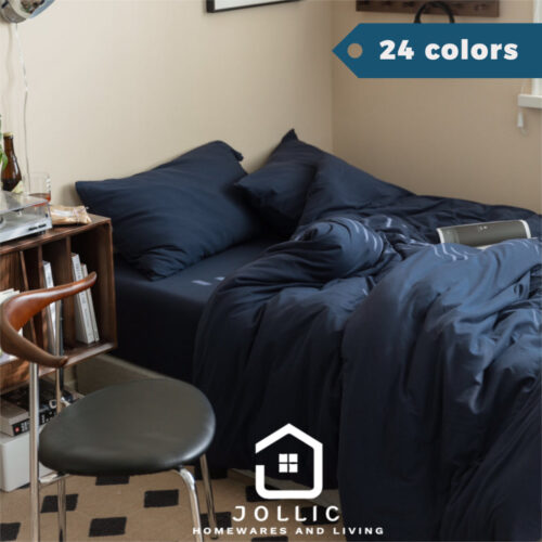 海軍藍天竺棉床包組主圖