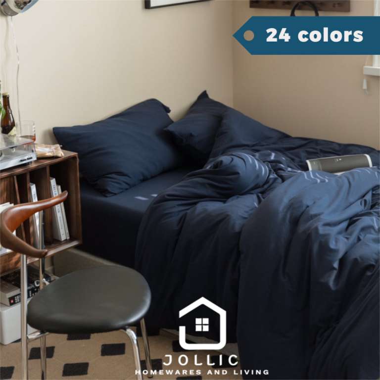 海軍藍天竺棉床包組主圖